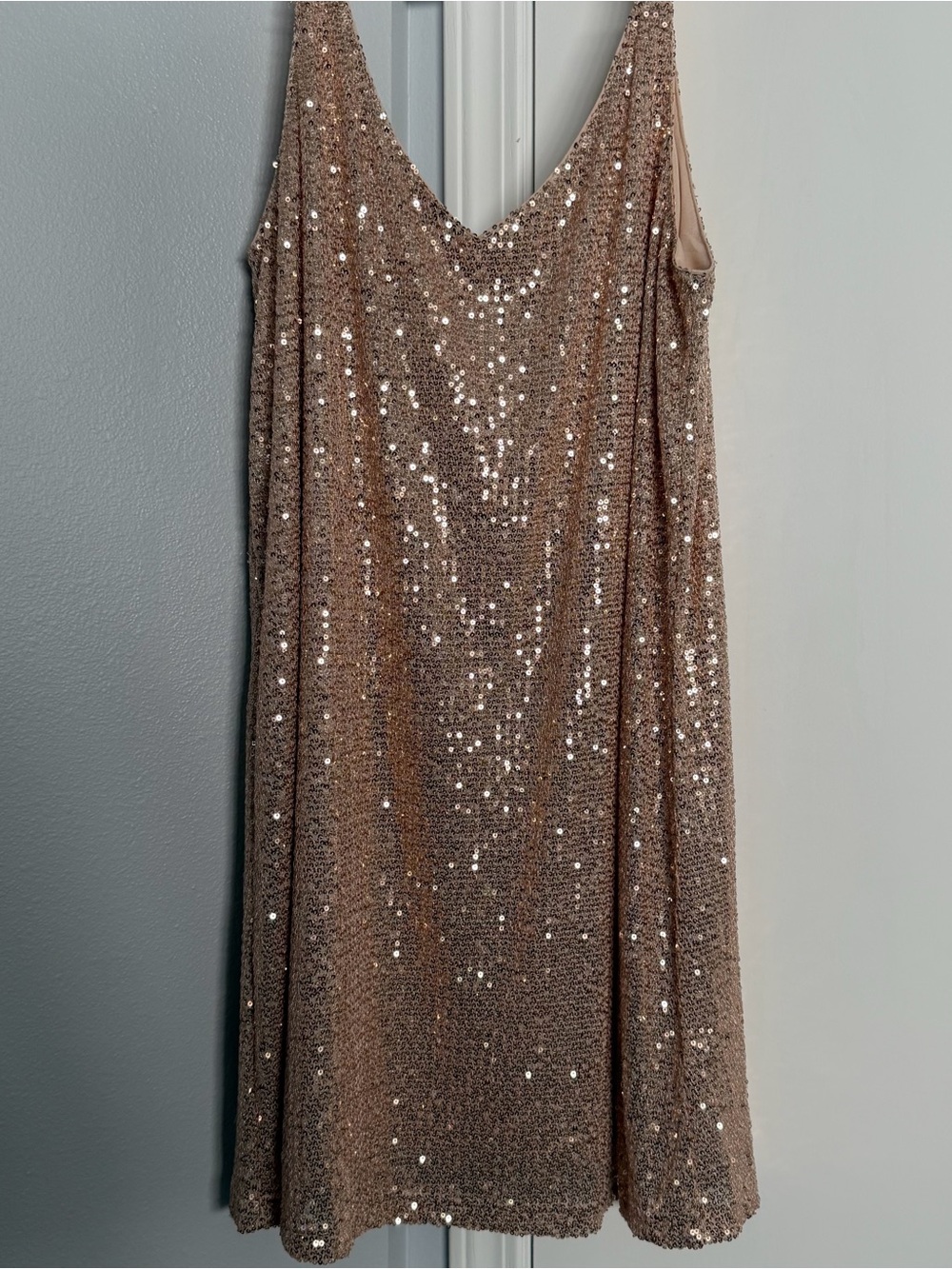 Sequin Slip Dress - Champagne - Picture 2 of 2